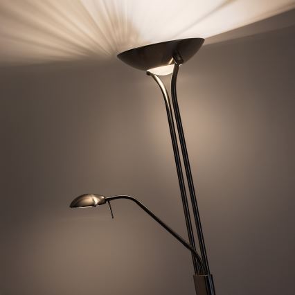 Brilagi - Aptumšojama stāvlampa SCARLETT 1xR7s/230W/230V + 1xG9/40W matēts hroms