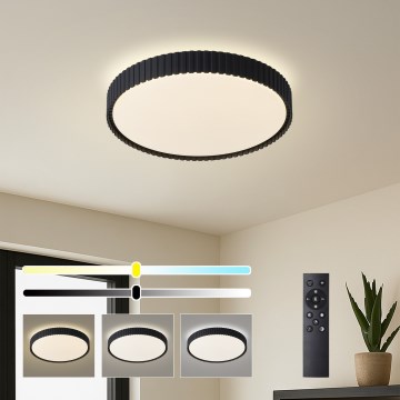 Brilagi - Aptumšojama griestu lampa ORINO LED/54W/230V 3000-6000K melna Ø 43 cm + tālvadības pults