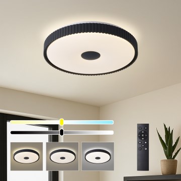 Brilagi - aptumšojama LED griestu lampa CORVO LED/72W/230V 3000-6000K melna Ø 50 cm + ar tālvadības pulti
