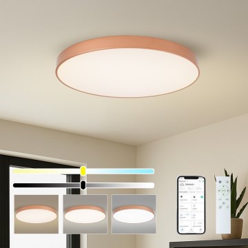 BRILAGI - Aptumšojama LED griestu lampa POOL SMART LED/100W/230V 3000-6000K pr. 80 cm Wi-Fi Tuya vara krāsā + ar tālvadības pulti