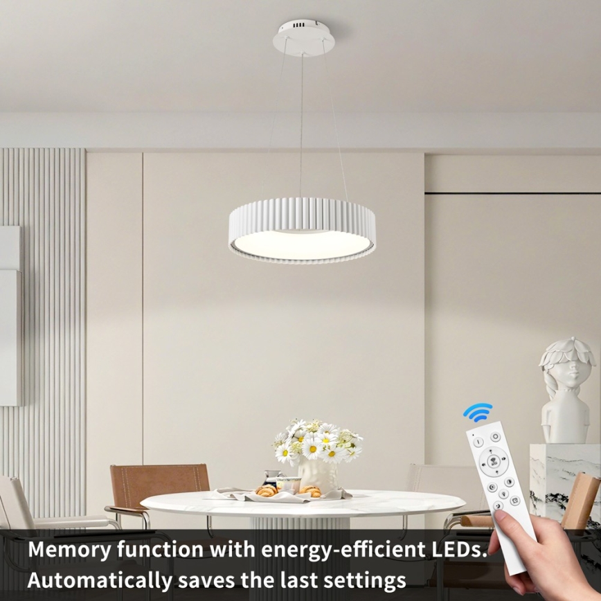 BRILAGI - LED aptumšojama lampa uz troses FALCON MODERN LED/30W/230V 3000–6000K Ø 40 cm balta + ar tālvadības pulti