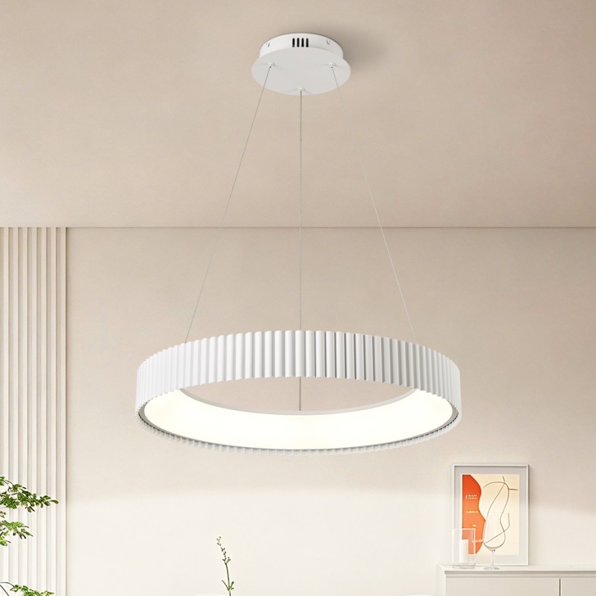 BRILAGI - LED aptumšojama lustra uz kabeļa FALCON MODERN LED/54W/230V 3000-6000K Ø 60 cm balta + tālvadības pults