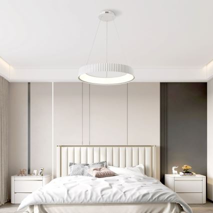 BRILAGI - LED aptumšojama lustra uz kabeļa FALCON MODERN LED/54W/230V 3000-6000K Ø 60 cm balta + tālvadības pults