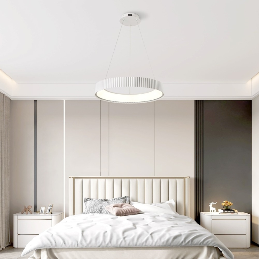 BRILAGI - LED aptumšojama lustra uz kabeļa FALCON MODERN LED/54W/230V 3000-6000K Ø 60 cm balta + tālvadības pults