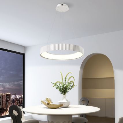 BRILAGI - LED aptumšojama lustra uz kabeļa FALCON MODERN LED/54W/230V 3000-6000K Ø 60 cm balta + tālvadības pults