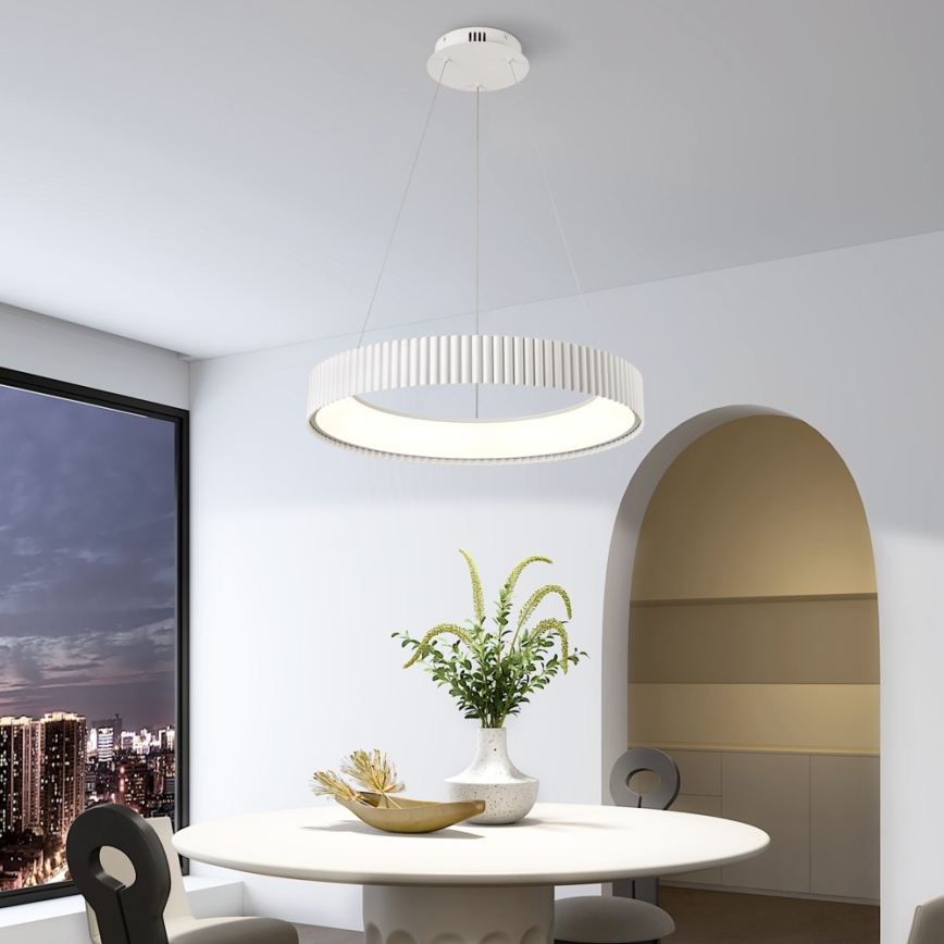 BRILAGI - LED aptumšojama lustra uz kabeļa FALCON MODERN LED/54W/230V 3000-6000K Ø 60 cm balta + tālvadības pults