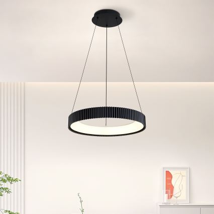 Brilagi - LED regulējama karājamā lampa uz troses FALCON MODERN LED/30W/230V 3000-6500K pr. 40 cm melna + tālvadības pults