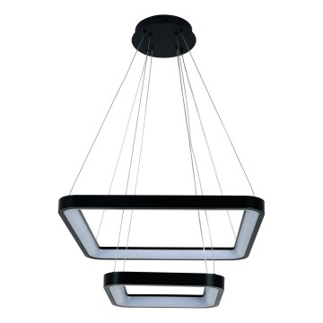 Brilagi - aptumšojama LED lustra uz troses FALCON SLIM LED/78W/230V 3000-6500K 50x50 cm melna + tālvadība