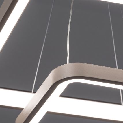 BRILAGI - regulējama LED lustra uz kabeļa FALCON SLIM LED/78W/230V 3000-6500K 50x50 cm bēša + ar tālvadības pulti