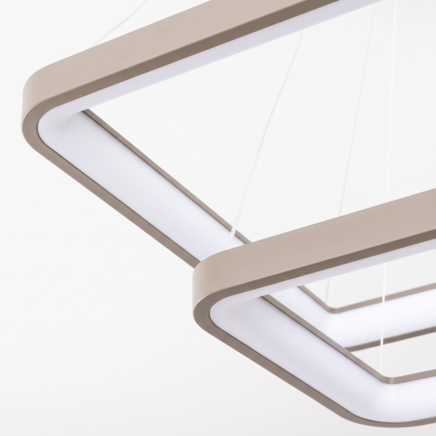 BRILAGI - regulējama LED lustra uz kabeļa FALCON SLIM LED/78W/230V 3000-6500K 50x50 cm bēša + ar tālvadības pulti