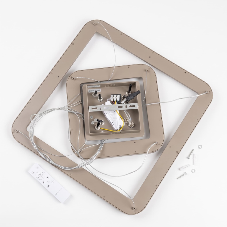 BRILAGI - regulējama LED lustra uz kabeļa FALCON SLIM LED/78W/230V 3000-6500K 50x50 cm bēša + ar tālvadības pulti