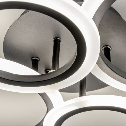 Brilagi - LED dimējams virsmas griestu lustrs ORBITS LED/50W/230V 3000-6500K melns + tālvadība