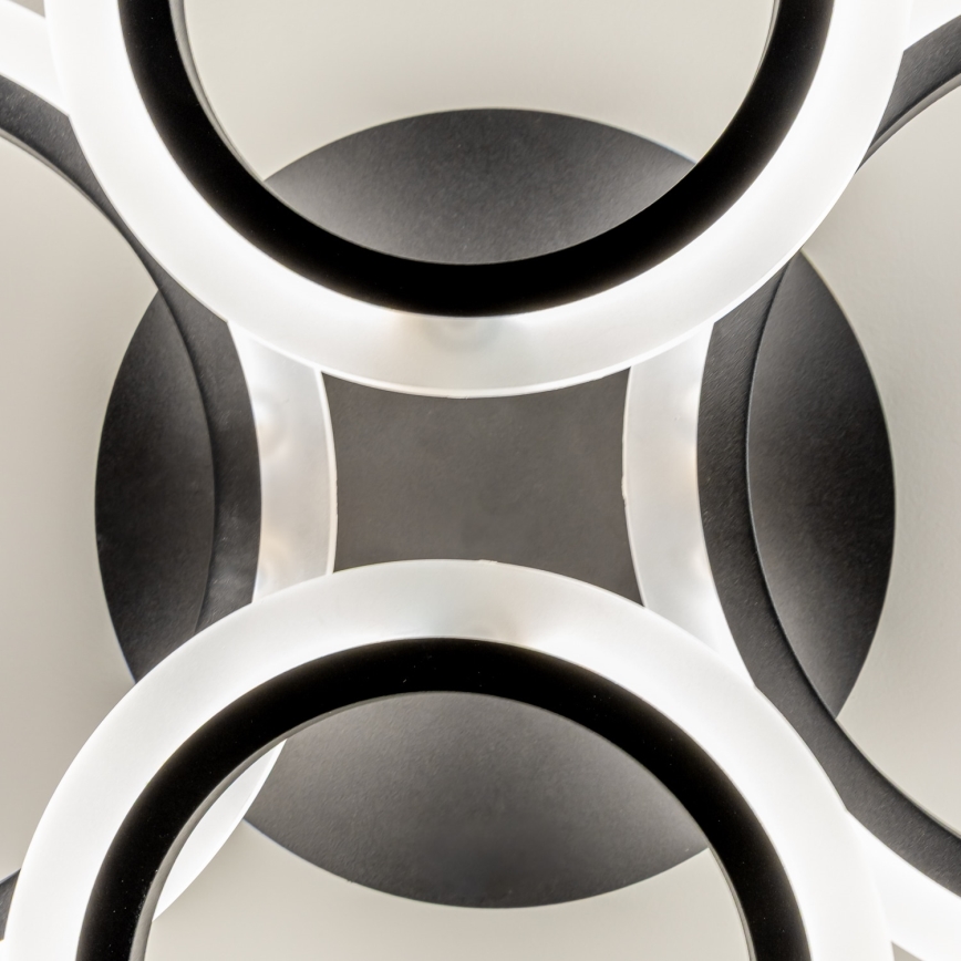 Brilagi - LED dimējams virsmas griestu lustrs ORBITS LED/50W/230V 3000-6500K melns + tālvadība