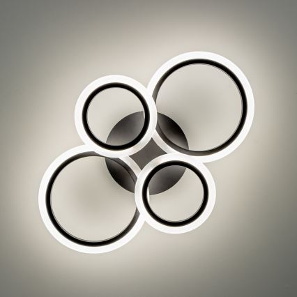 Brilagi - LED dimējams virsmas griestu lustrs ORBITS LED/50W/230V 3000-6500K melns + tālvadība