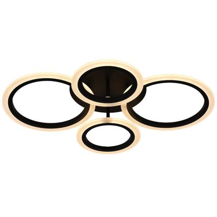 Brilagi - LED dimējams virsmas griestu lustrs ORBITS LED/50W/230V 3000-6500K melns + tālvadība