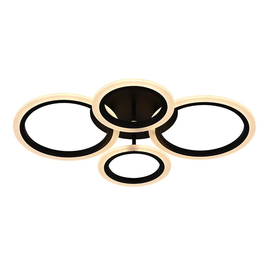 Brilagi - LED dimējams virsmas griestu lustrs ORBITS LED/50W/230V 3000-6500K melns + tālvadība