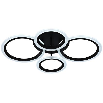 Brilagi - LED dimējams virsmas griestu lustrs ORBITS LED/50W/230V 3000-6500K melns + tālvadība