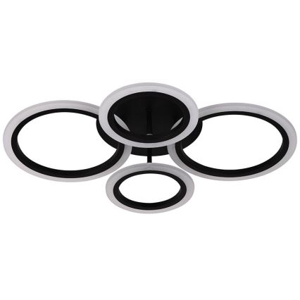 Brilagi - LED dimējams virsmas griestu lustrs ORBITS LED/50W/230V 3000-6500K melns + tālvadība