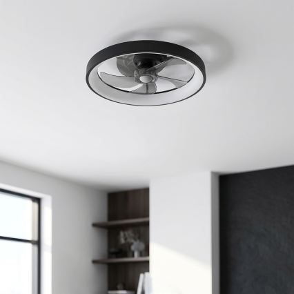 Brilagi - LED dimējams griestu ventilators LED/34W/230V Ø 50 cm melns + tālvadības pults