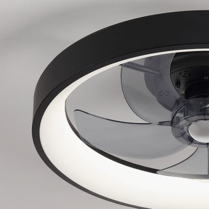 Brilagi - LED dimējams griestu ventilators LED/34W/230V Ø 50 cm melns + tālvadības pults