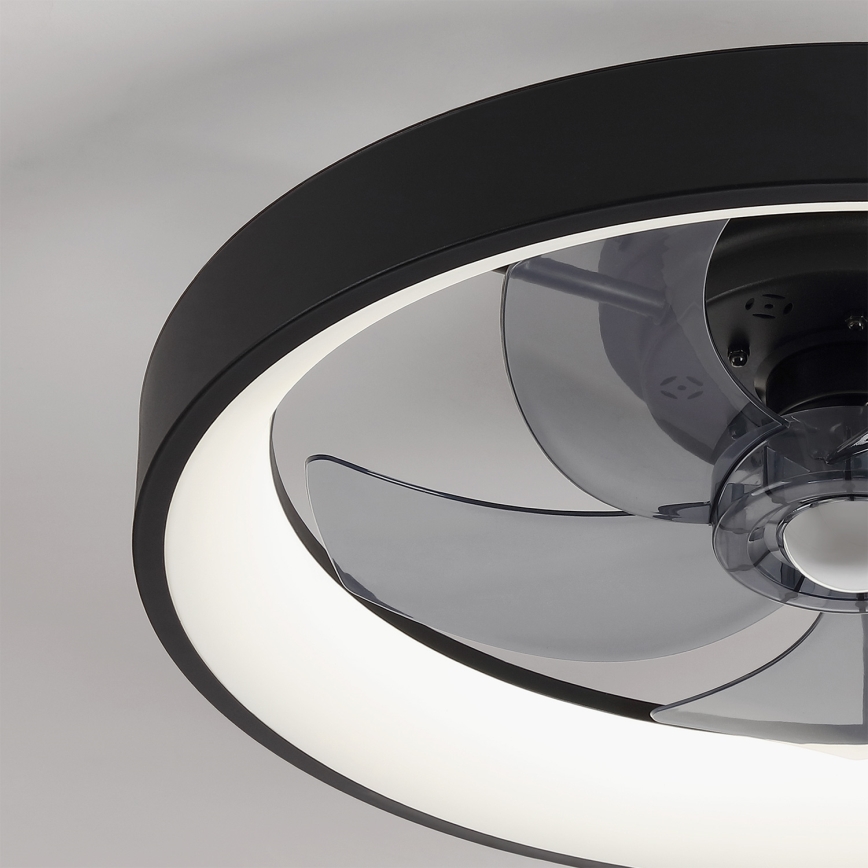 Brilagi - LED dimējams griestu ventilators LED/34W/230V Ø 50 cm melns + tālvadības pults