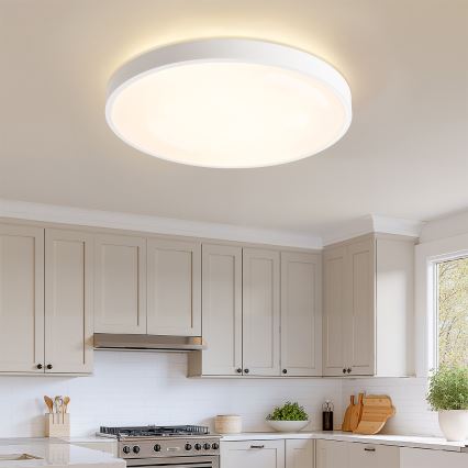 Brilagi - LED dimmējams griestu gaismeklis GLASS POOL DOUBLE LED/80W/230V 3000-6000K 60 cm balts + ar tālvadības pulti