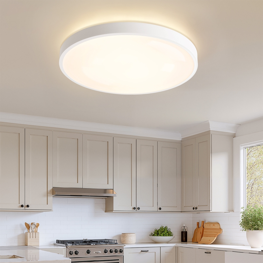 Brilagi - LED dimmējams griestu gaismeklis GLASS POOL DOUBLE LED/80W/230V 3000-6000K 60 cm balts + ar tālvadības pulti