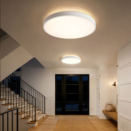 Brilagi - LED dimmējams griestu gaismeklis GLASS POOL DOUBLE LED/80W/230V 3000-6000K 60 cm balts + ar tālvadības pulti