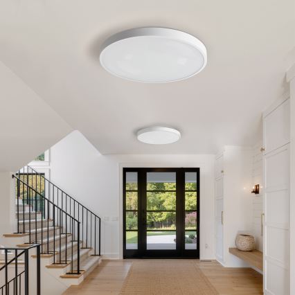 Brilagi - LED dimmējams griestu gaismeklis GLASS POOL DOUBLE LED/80W/230V 3000-6000K 60 cm balts + ar tālvadības pulti