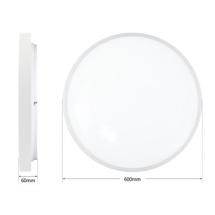 Brilagi - LED dimmējams griestu gaismeklis GLASS POOL DOUBLE LED/80W/230V 3000-6000K 60 cm balts + ar tālvadības pulti