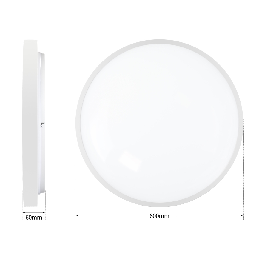 Brilagi - LED dimmējams griestu gaismeklis GLASS POOL DOUBLE LED/80W/230V 3000-6000K 60 cm balts + ar tālvadības pulti