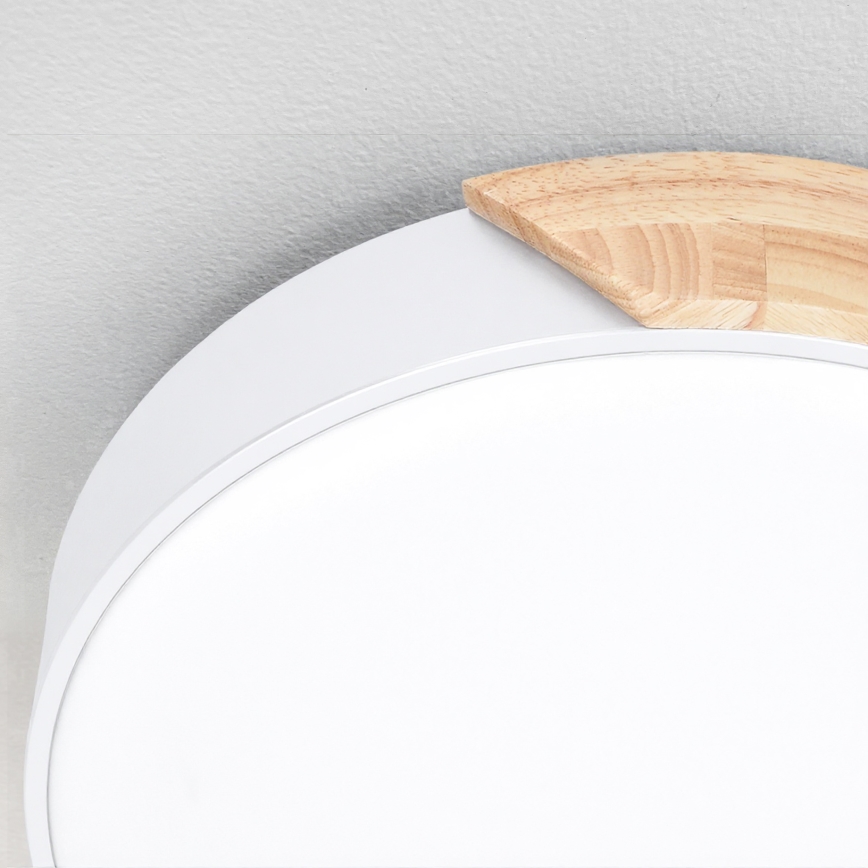 Brilagi - LED dimējams griestu gaismeklis PILANA LED/60W/230V 3000-6500K ozols/balts Ø 60 cm + tālvadības pults