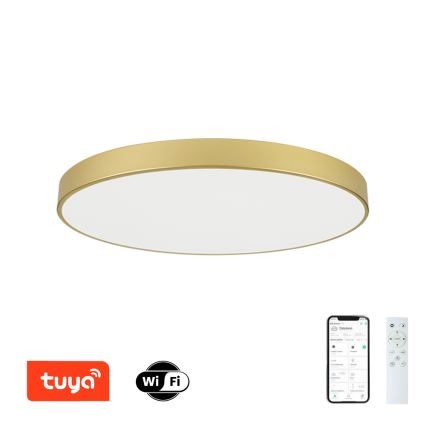 Brilagi - LED aptumšojams griestu gaismeklis POOL SMART LED/128W/230V 3000-6000K 100 cm zelta krāsa Wi-Fi Tuya + tālvadības pults