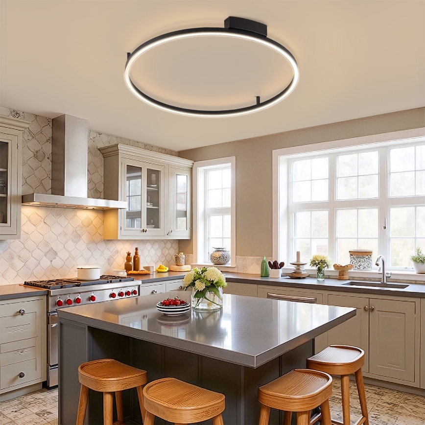 Brilagi - LED dimējams griestu gaismeklis PORTOFINO LED/60W/230V 3000-6000K Ø 80 cm melns + tālvadība