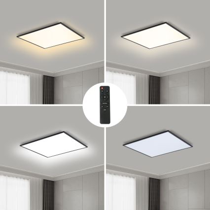 Brilagi - LED regulējama griestu lampa SLIMFRAME LED/36W/230V 45x45 cm 3000-6000K melna + tālvadības pults