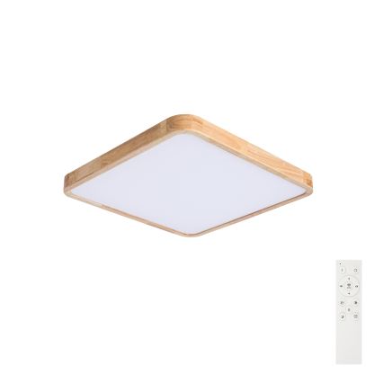 BRILAGI - LED dimmējamais griestu gaismeklis WOODLINE SQUARE LED/80W/230V 3000-6000K ozolkoka 60x60 cm + tālvadības pults
