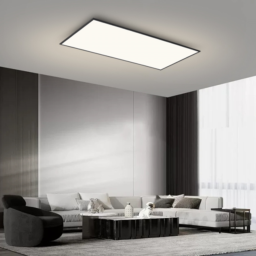 Brilagi - LED regulējams griestu gaismeklis SLIMFRAME LED/80W/230V 120x60 cm 3000-6000K melns + tālvadības pults