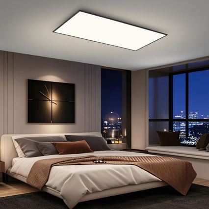 Brilagi - LED regulējams griestu gaismeklis SLIMFRAME LED/80W/230V 120x60 cm 3000-6000K melns + tālvadības pults