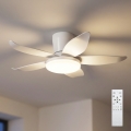Brilagi - Aptumšojams LED griestu ventilators, 32W, 230V, 3000-6500K, Ø 95 cm, balts + tālvadība