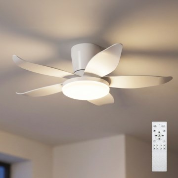 Brilagi - Aptumšojams LED griestu ventilators, 32W, 230V, 3000-6500K, Ø 95 cm, balts + tālvadība