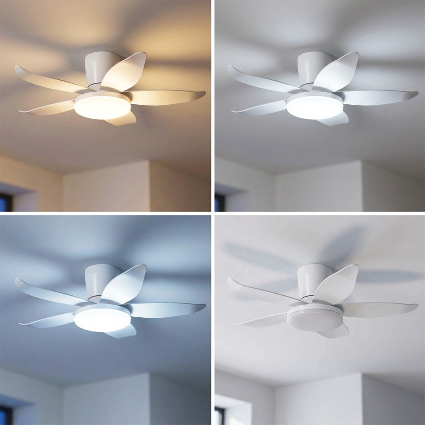 Brilagi - LED dimmējams griestu ventilators LED/32W/230V diametrs 95 cm balts + ar tālvadības pulti