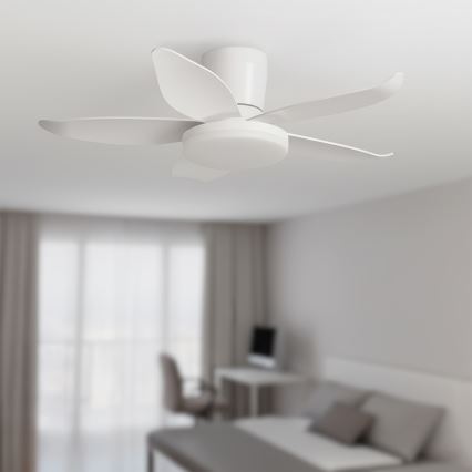 Brilagi - LED dimmējams griestu ventilators LED/32W/230V diametrs 95 cm balts + ar tālvadības pulti