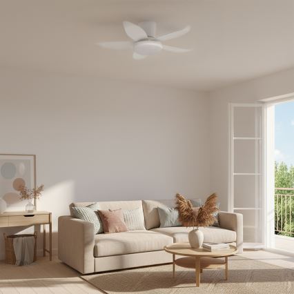 Brilagi - LED dimmējams griestu ventilators LED/32W/230V diametrs 95 cm balts + ar tālvadības pulti