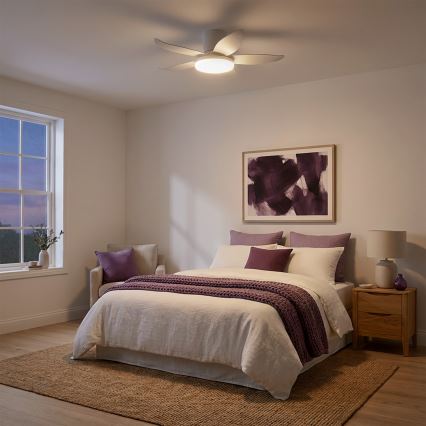 Brilagi - LED dimmējams griestu ventilators LED/32W/230V diametrs 95 cm balts + ar tālvadības pulti