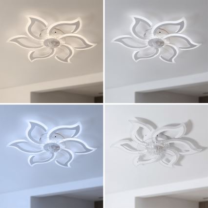 Brilagi - aptumšojams LED griestu ventilators LED/34W/230V Ø 83 cm balts + tālvadība
