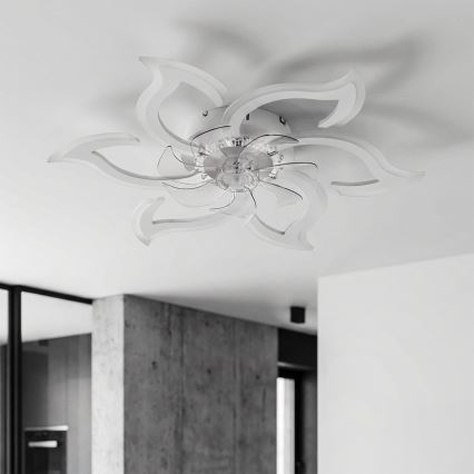 Brilagi - aptumšojams LED griestu ventilators LED/34W/230V Ø 83 cm balts + tālvadība