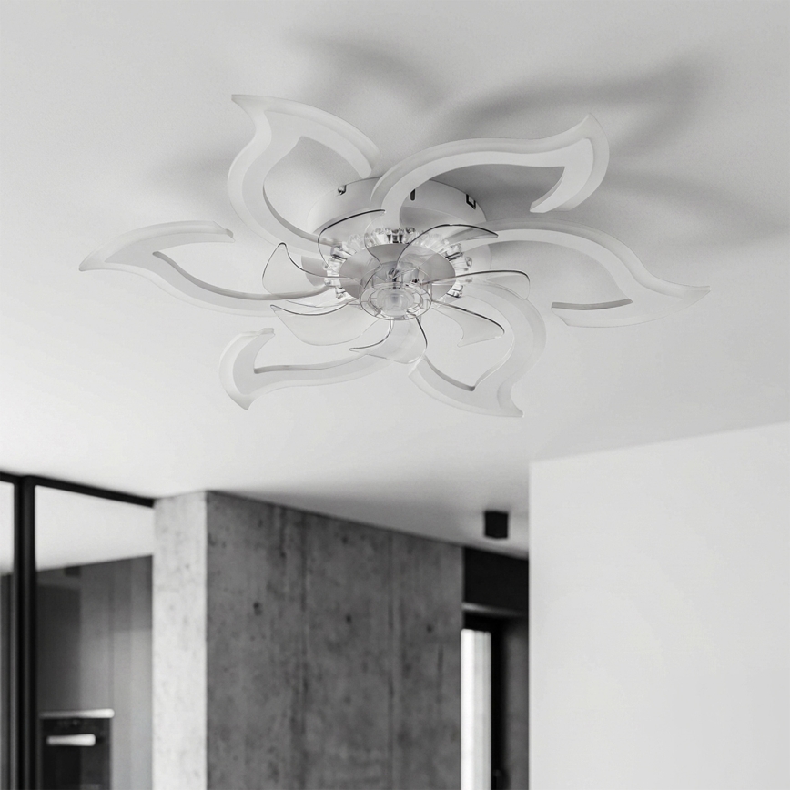 Brilagi - aptumšojams LED griestu ventilators LED/34W/230V Ø 83 cm balts + tālvadība