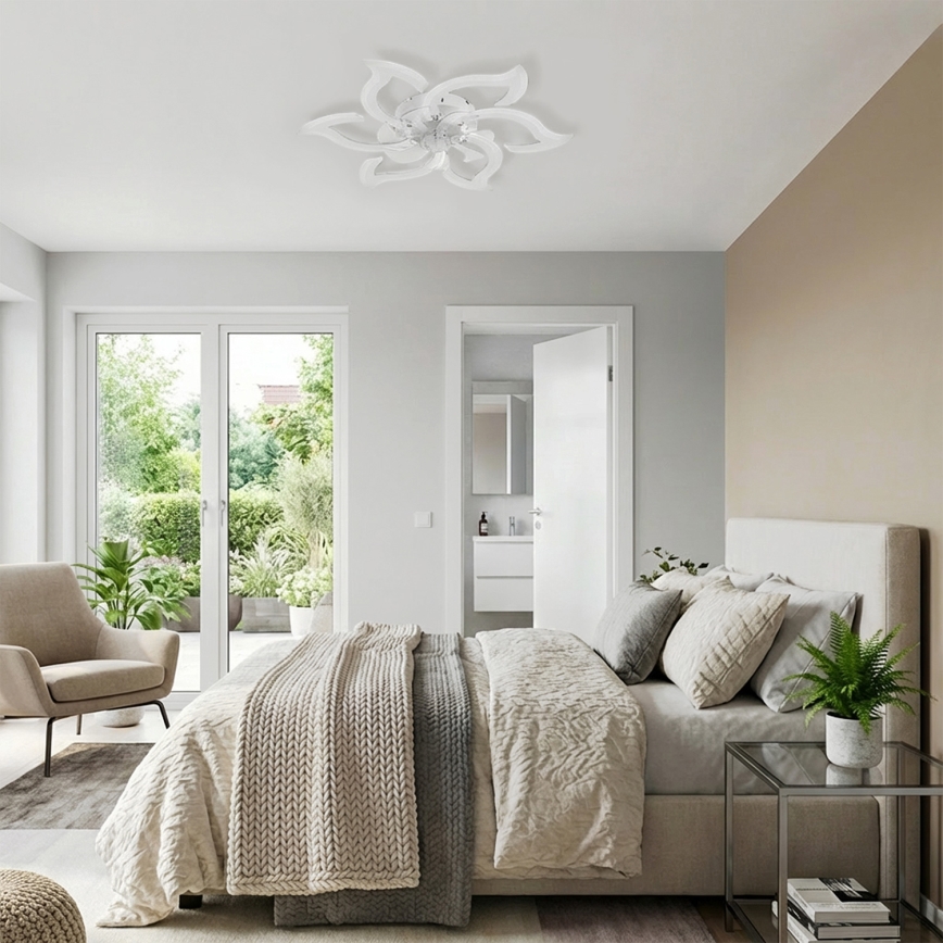 Brilagi - aptumšojams LED griestu ventilators LED/34W/230V Ø 83 cm balts + tālvadība