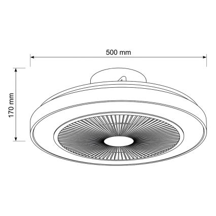 Brilagi - LED aptumšojams griestu ventilators LED/38W/230V 50 cm balts/brūns + tālvadības pults