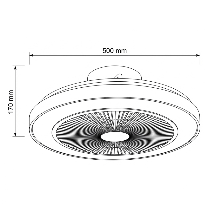 Brilagi - LED aptumšojams griestu ventilators LED/38W/230V 50 cm balts/brūns + tālvadības pults